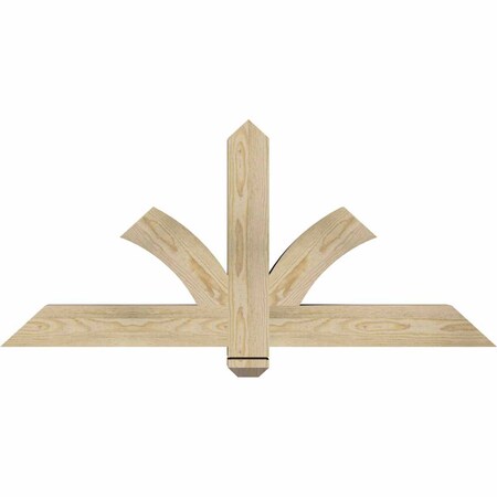 Ekena Millwork Redmond Rough Sawn Timber Gable Bracket, Douglas Fir, 48"W x 22"H x 4"D x 4"F, 11/12 Pitch GBW048X22X0404RED00RDF